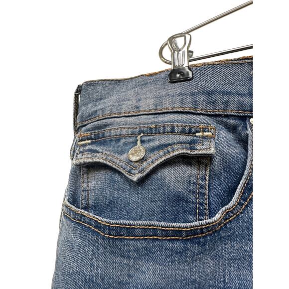 Authentic True Religion Size 42 Ricky Relaxed Straight Light Wash Blue Jean y2k - Picture 4 of 16